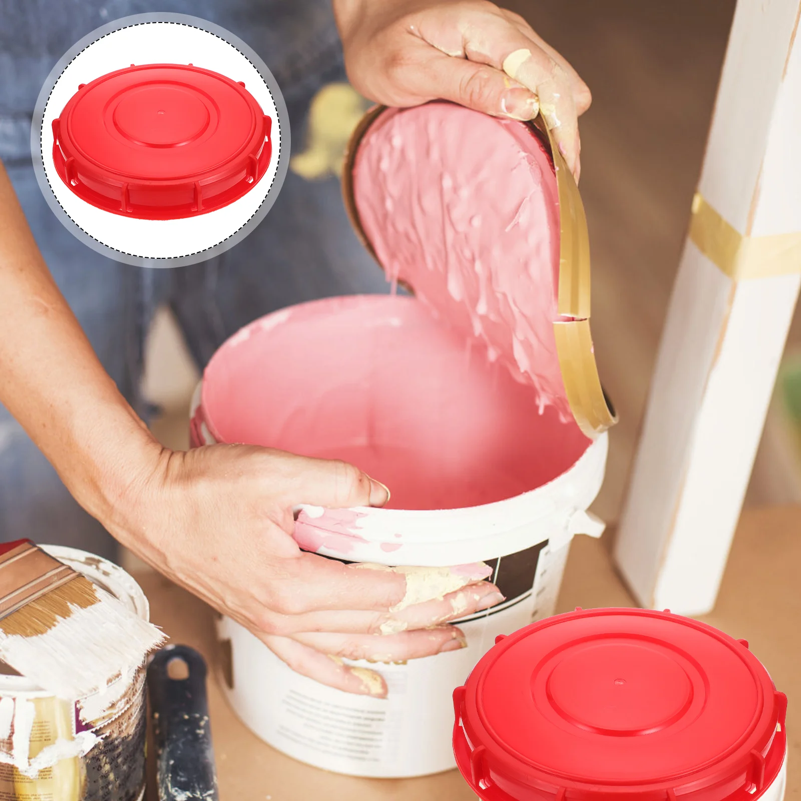 

Chemical Barrel Sealing Cover Convenient Bucket Twisting Lid Accessory Replaceable White Buckets