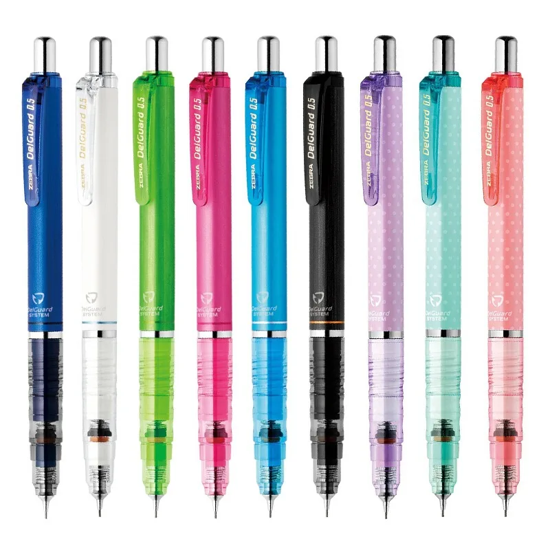 

Японские механические цветные карандаши Zebra с ластиком 0,3/0,5/0,7 мм, школьные принадлежности, канцелярские принадлежности, ручки, антисломанн...