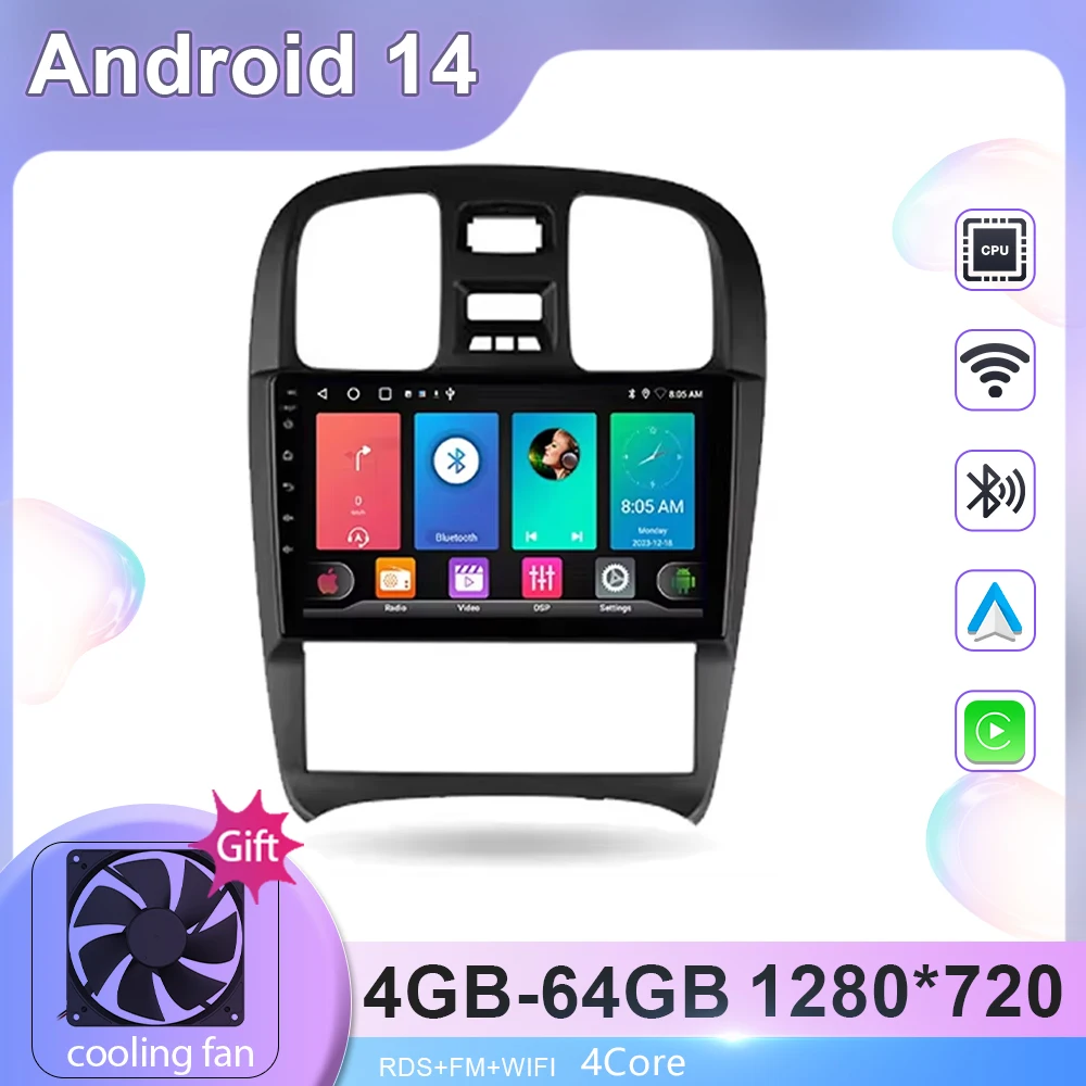 Автомагнитола для Hyundai Sonata EF 2001 - 2012 с GPS-навигацией мультимедийным видеоплеером