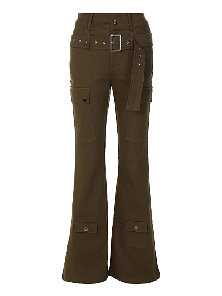 

Модные женские джинсы-клеш с высокой талией, шикарная уличная одежда в полную длину в Корейском стиле, повседневные винтажные облегающие Стрейчевые джинсовые брюки