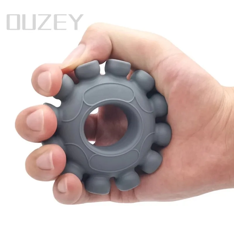 

New Silicone Hand Grip Adjustable Men Fitness Gripping Ring Muscle Workout Finger Forearm Exercise With Negative Pressure Sucker