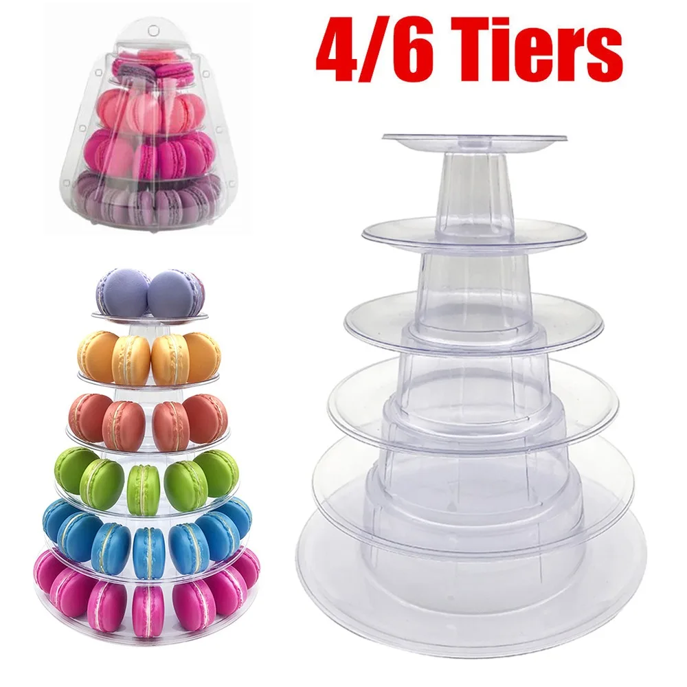 

Macaron Tower 4/6 Tiers Cupcake Display Rack Holder Macaroon Display Cake Stand Birthday Party Wedding Decoration Party Tools