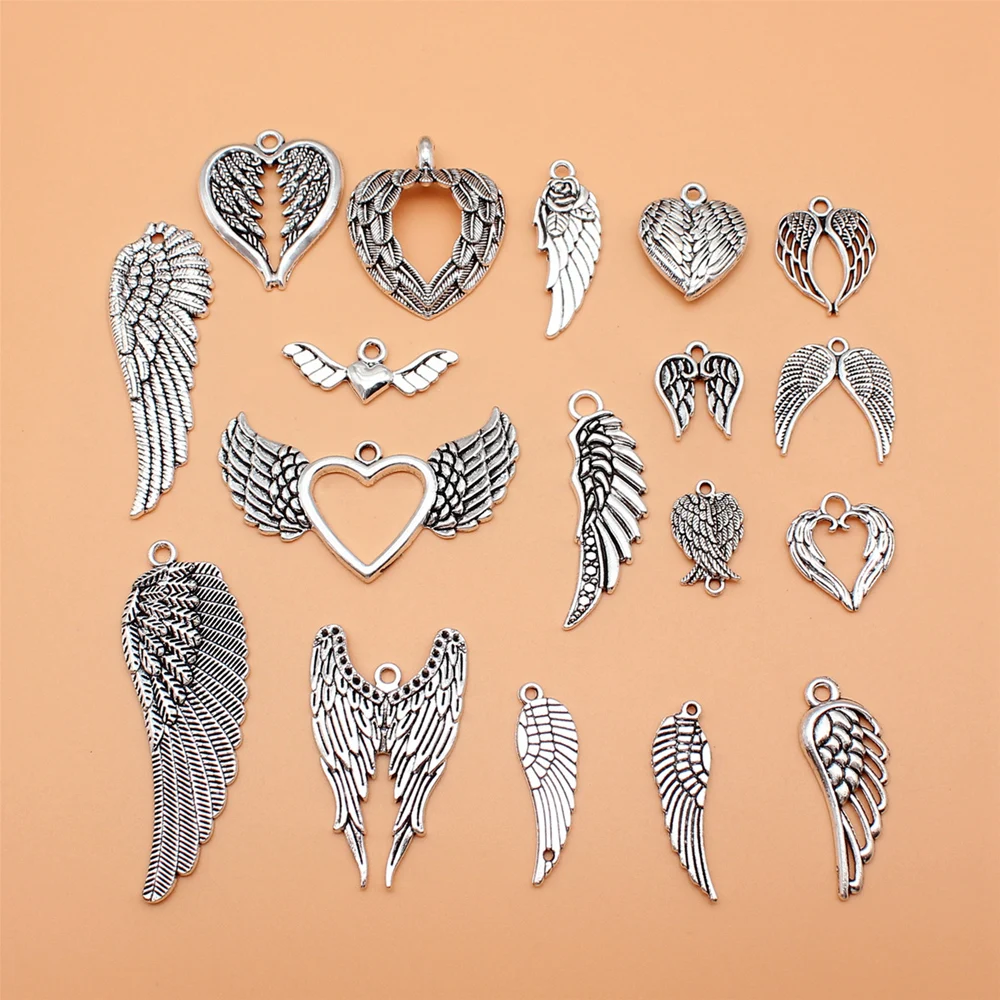 

Wing Charms Materials Earrings Jewelry Making Supplies 18pcs/set