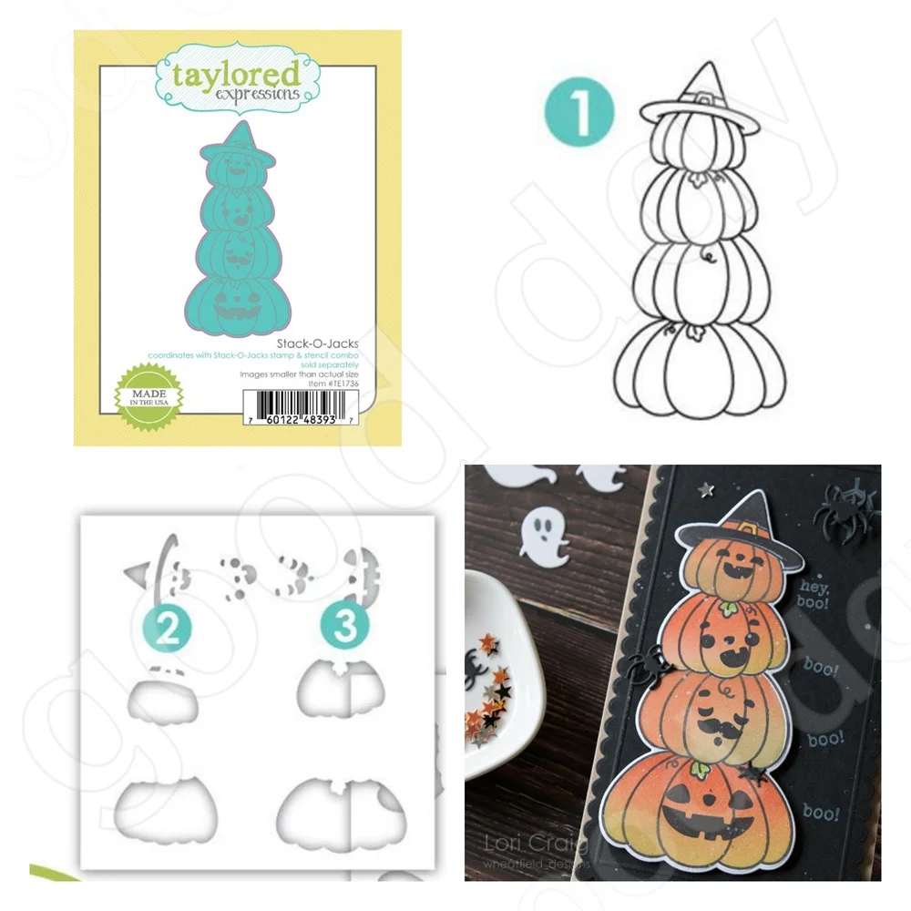 

Horror Pumpkins Cutting Dies Stamps Stencil Scrapbook Diary Decoration Embossing Template Diy Greeting Card Handmade 2022 New