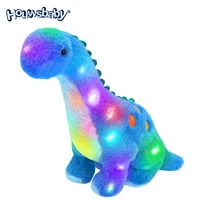 houwsbaby light up dinosaur diplodocus stuffed animal night lights glow pillow long neck birthday gifts for kids blue 10 5