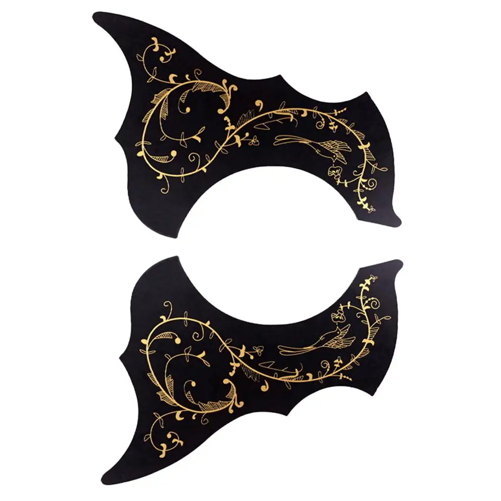 

Left Right Handed 40/41'' Folk Guitar Pickguard Scratch Plate Black+Gold