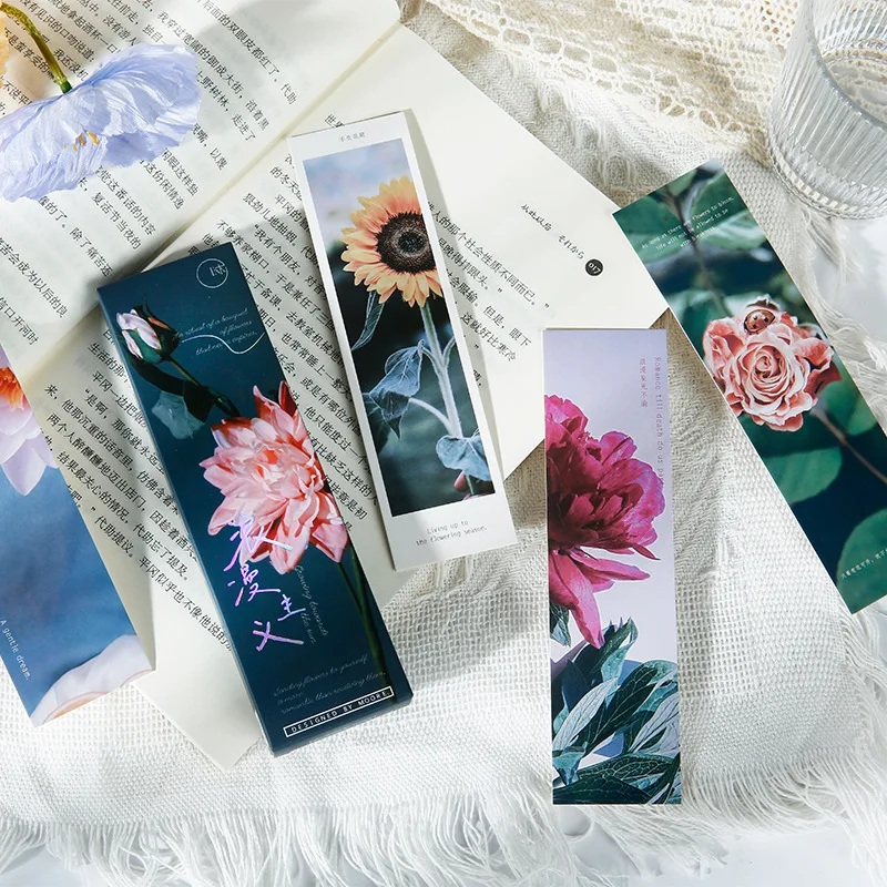 

30 шт./компл. серия креативных романтических закладок «сделай сам», художественные эстетические книжные маркеры, карточка для сообщений, офи...