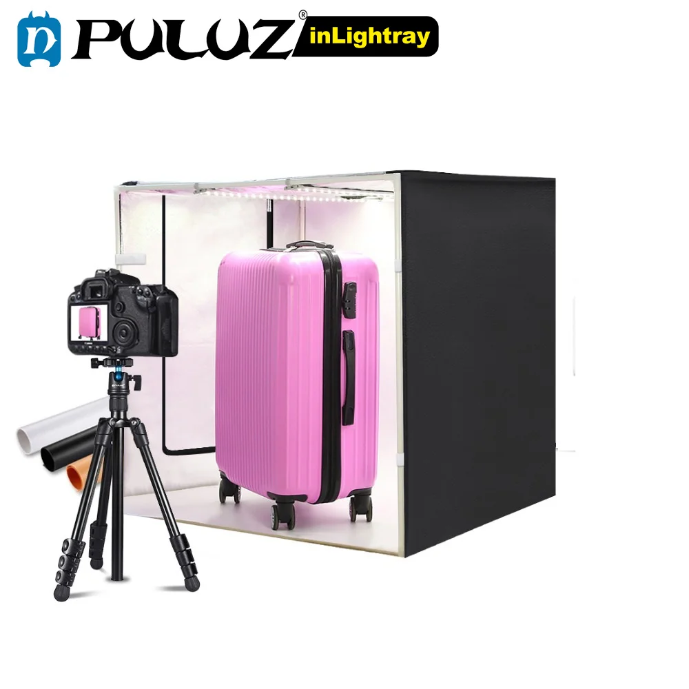 

Лайтбокс PULUZ для фотостудии 80 см, софтбокс с белым светильник для студийной фотосъемки, комплект из 3 предметов