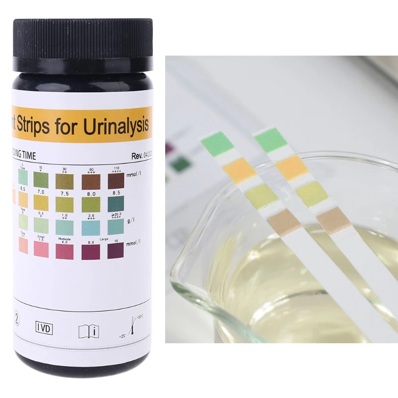 

Urine Test Strips Simple Fast & Accurate Results Urinalysis Home Testing Stick for Glucose pH Protein Ketone 100 Packs