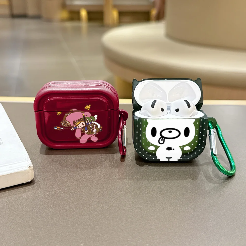 Фото Розовый полупрозрачный силиконовый чехол G-Gloomy B-Bear для Airpods 4 3 Pro 2 1, защитные чехлы для беспроводных наушников Pro2 №3