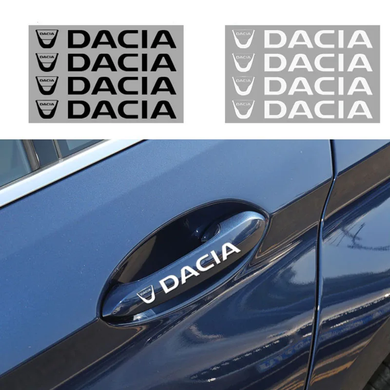 

4pcs Car Door Handle Sticker Auto Decal for Dacia Duster 2016 2017 Daster Dokker Logan Sandero Stepway Lodgy Stepwa MCV 2 Spring