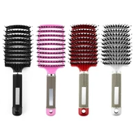women hair comb scalp professional salon bristle nylon hairbrush scalp massage comb wet hair brush hairdressing tool