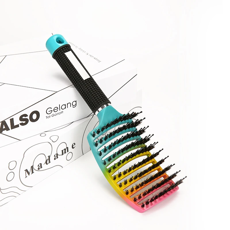 Волшебная Щетка С Нейлоновой Щетиной Demelant Расческа Для Влажных Вьющихся Волос