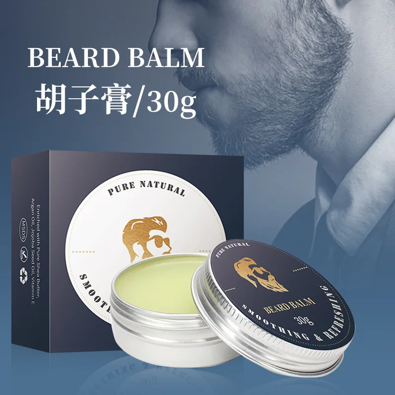 

Natural Beard Conditioner Beard Balm Wax Balm Moustache Moisturizing Smooth Styling Beeswax Men Grooming Beard Care Cream