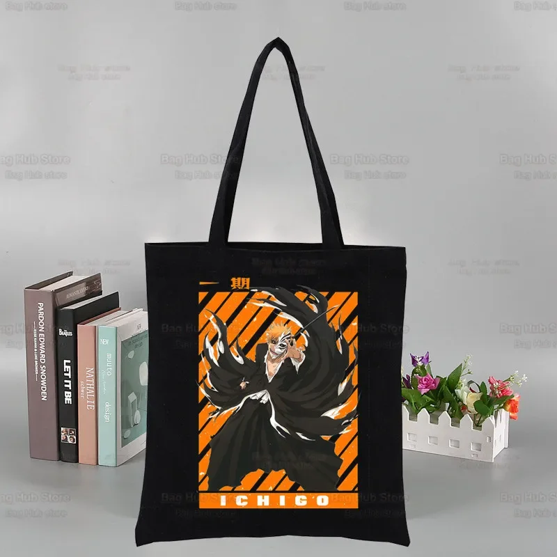 Холщовая Сумка-тоут с отбеливателем Kurosaki Ichigo экологически чистая многоразовая
