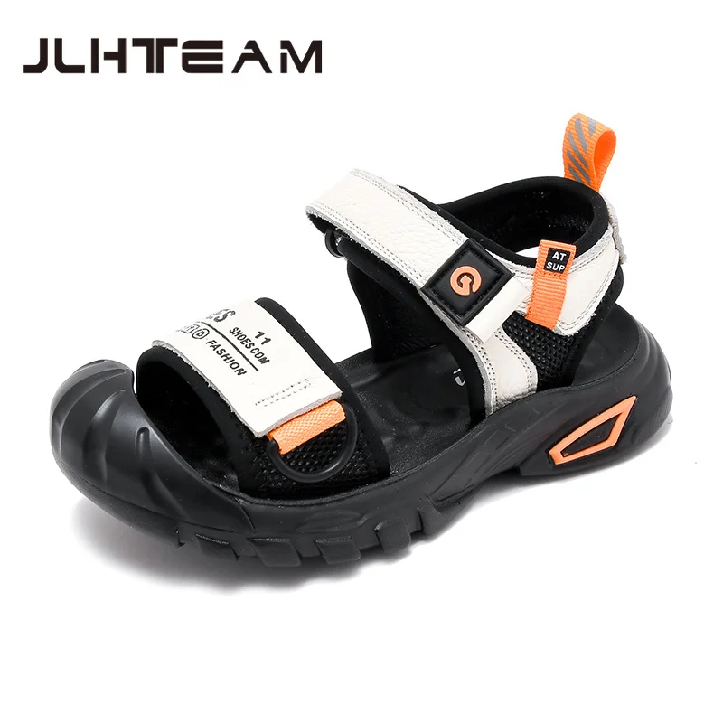 

Sandals Shoes For Boy Kids Child Summer 2022 Baby Boys Children's Jelly Genuine Leather Beach Slippers Water Sport Toddler