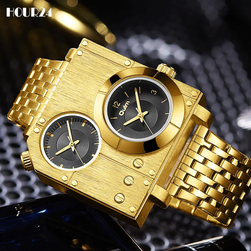 

Luxury Top Brand Men Quartz Watches Chronograph Mens Waterproof Clock Multiple Time Zone Steel Military Big Dial Male Wristwatch
