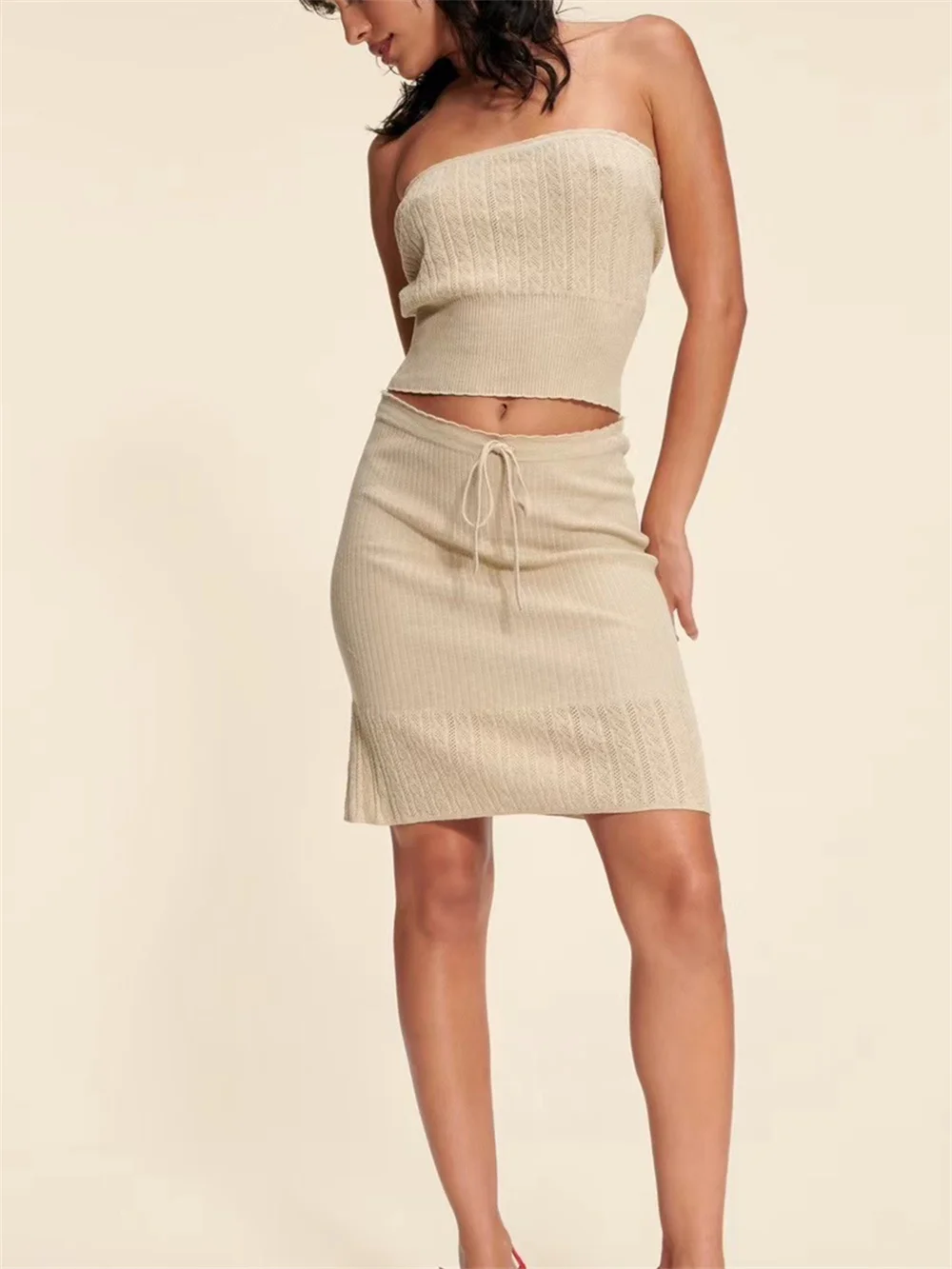 Женский однотонный топ с вырезами Женская облегающая эластичная майка без