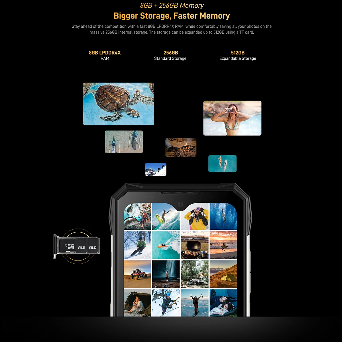 Doogee S89 PRO Rugged Phone  Android 12 Night Vision Smartphone 8+256GB Helio P90 64MP Camera 12000mAh Battery 65W Fast Charging