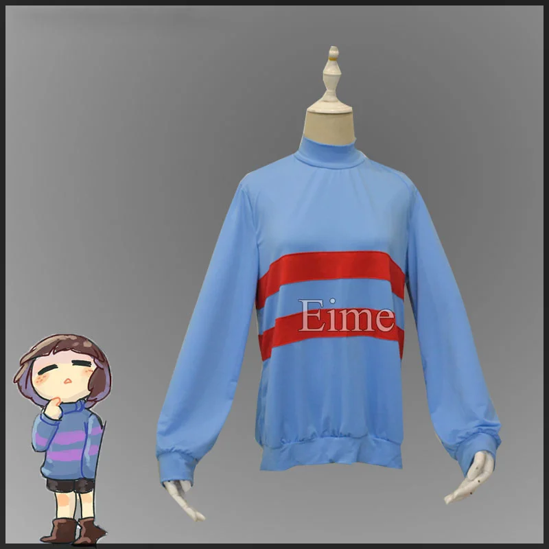 

Frisk Cosplay Costume Halloween Unisex Sweatshirts Casual Pullover Tops High-necked Streak Clothes