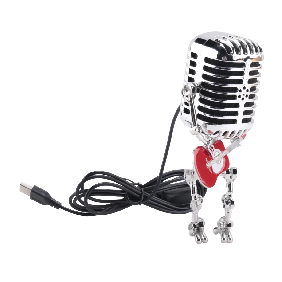 Настольная лампа с винтажным микрофоном в стиле ретро настольная робот