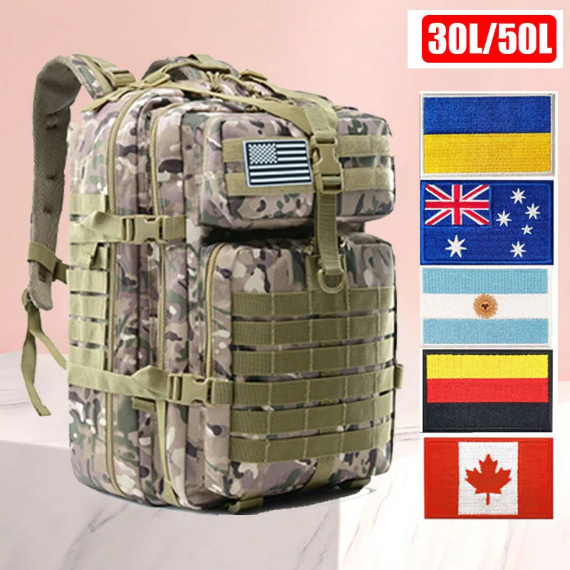 

Охотничья сумка рюкзаки 900D нейлон милитари 30L/50L тактический Мужской рюкзак женские походные сумки наружные треккинговые водонепроницаемые кемпинг