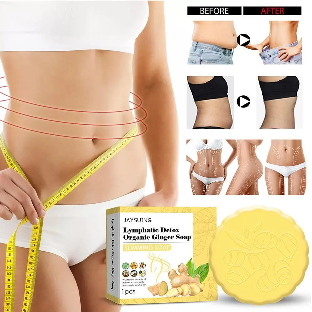 

100g Ginger Soap Belly Drainage Ginger Soaps Herbal Slimming Massage Soaps Natural Ginger Bar Soap for Loss Weight Swelling