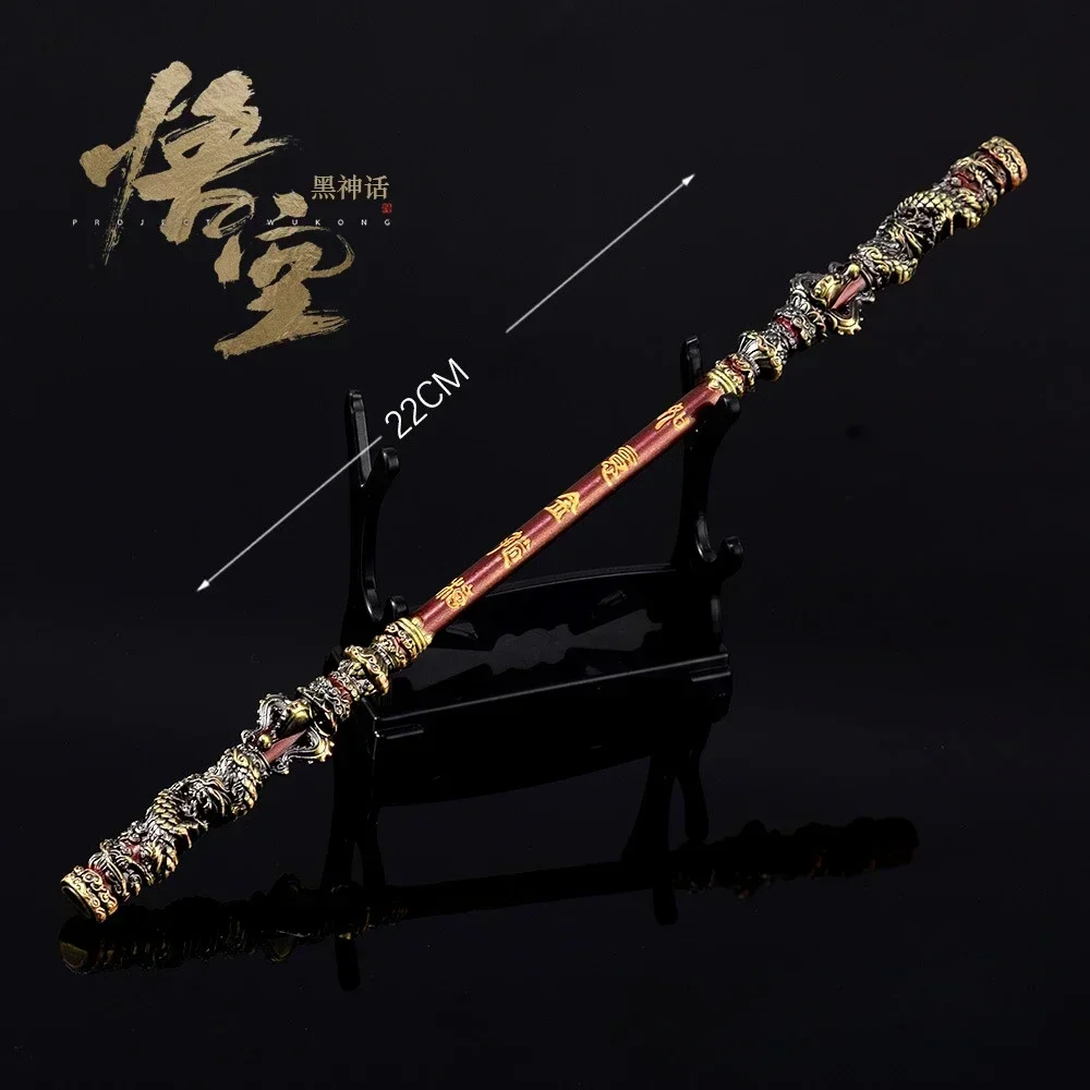Черный Миф WuKong Sun Wukong Monkey King Металлическая Модель Оружия 22 См Аниме Бар Игровой