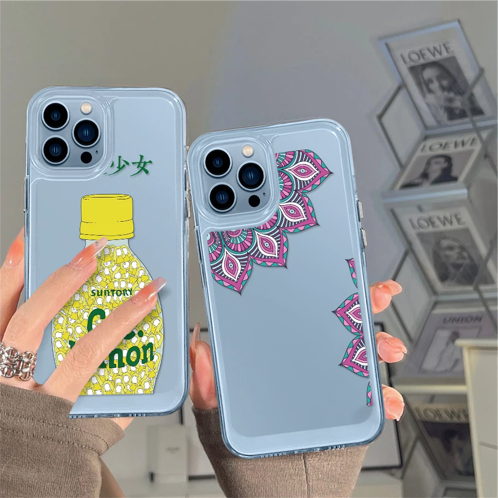 

For iPhone 14promax Mandala Phone Case for iPhone 13 12 11 Pro Max Mini XS XR X Shell Back Cover for iPhone13 ProMax Funny Funda