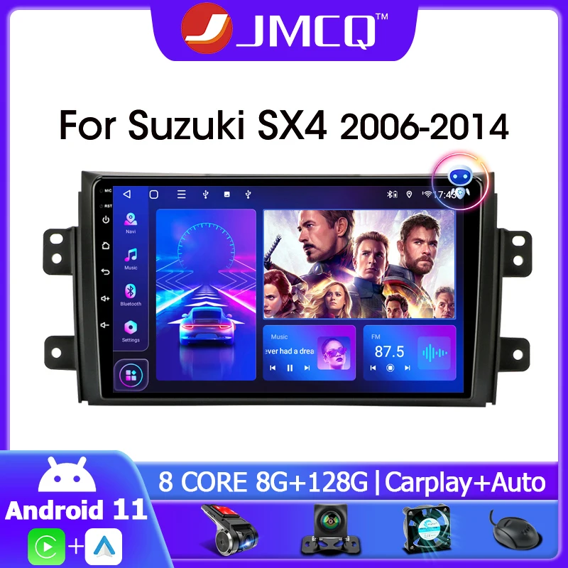 Автомобильный радиоприемник JMCQ для Suzuki SX4 2006-2011 2012 2013 мультимедийный видеоплеер 2