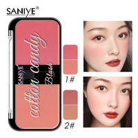 two color blush makeup palette mineral powder red rouge lasting natural cream cheek tint orange peach pink blush women cosmetics