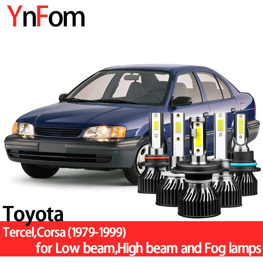 

YNFOM LED headlights kit for Toyota Tercel/Corsa L10-L50 79-99 low beam,high beam,fog lamp,car accessories,car headlight bulbs