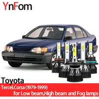 ynfom led headlights kit for toyota tercelcorsa l10 l50 79 99 low beamhigh beamfog lampcar accessoriescar headlight bulbs