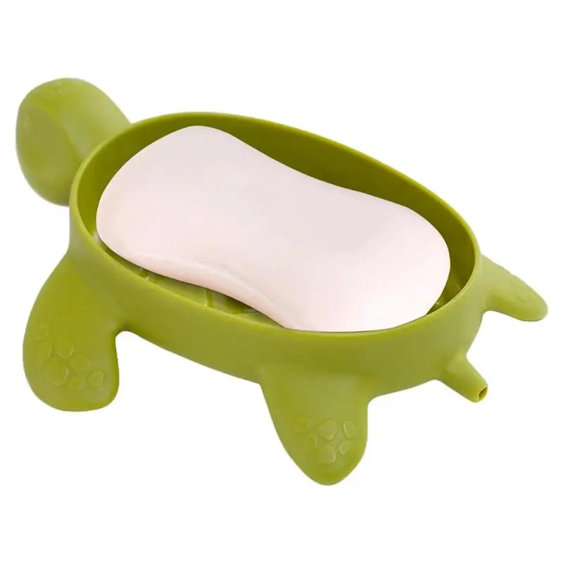 

Turtle Soap Box Cute Draining Non-slip Soap Dish Bathroom Home Creative Cartoon Storage Sea Turtle Soap Holder Bathroom Supplies