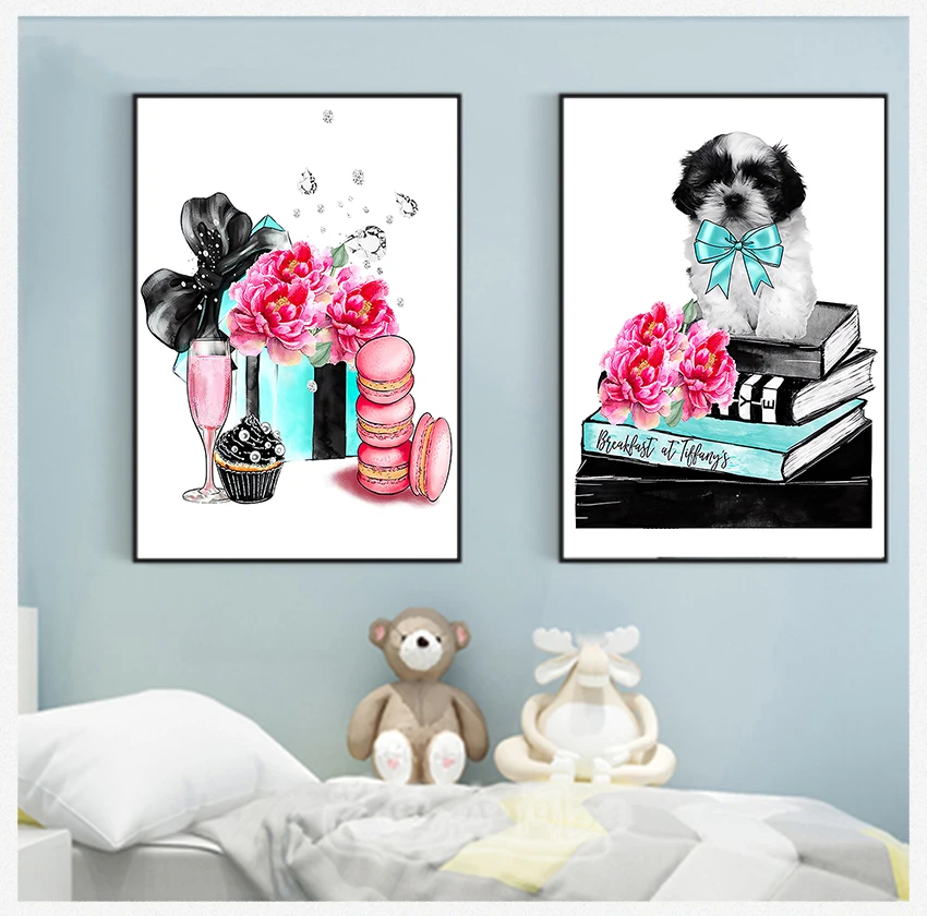 

Картина Настенная картина, украшение для спальни и девушки, подарок для девушки, модные принты, Настенная картина, постер с сумкой, модный хо...