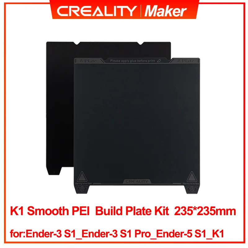 

CREALITY K1/Ender-3 V3 SE Smooth PEI Build Plate Kit 235*235mm Excellent Adhesion High Strength Wear Resistance High Flatness