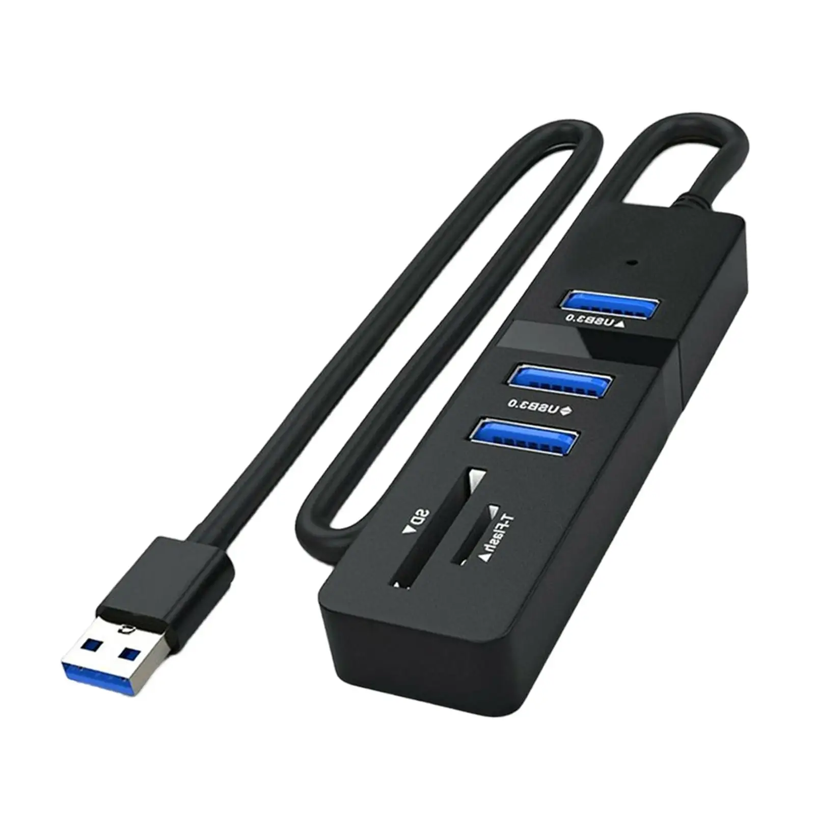 

Разветвитель с тремя портами USB 3,0, компактный разъем для карт TF и SD, простой в установке Тонкий адаптер, концентратор данных USB для ноутбука и...