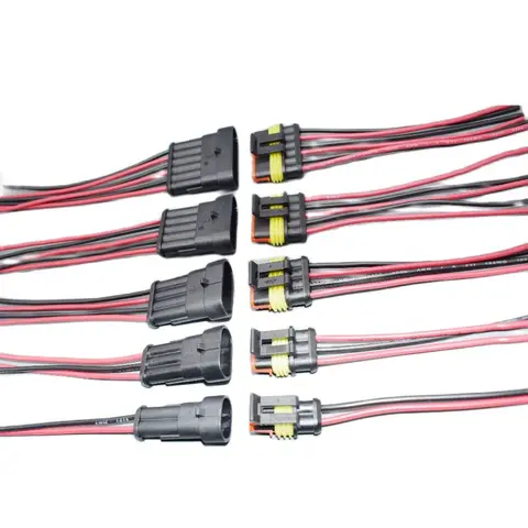 worldsea 1.5 Kit 1/2/3/4/5/6 Pin żeński męski wodoodporny przewód elektryczny kabel złącze samochodowe wtyczka samochodowa