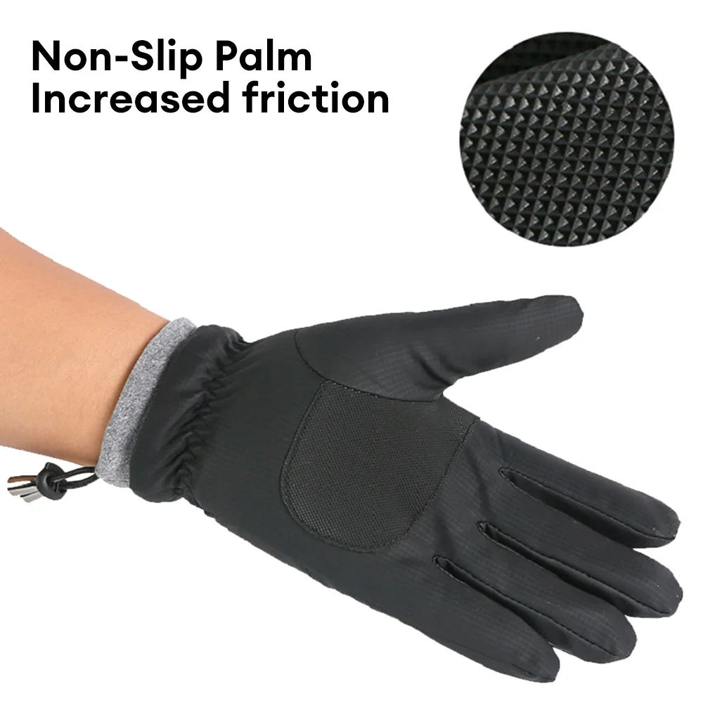 Утепленные зимние теплые перчатки с полными пальцами водонепроницаемые