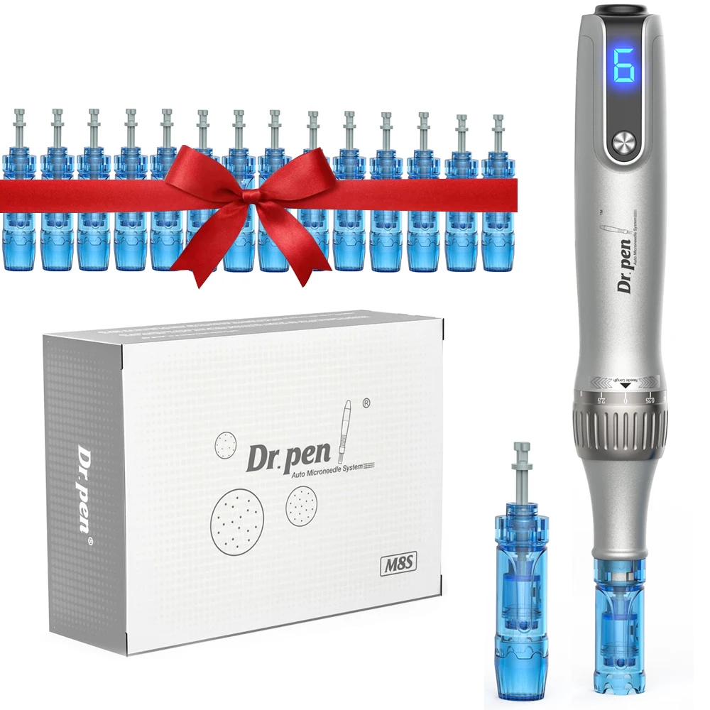 

Newest Dr Pen M8S Microneedling Wireless Derma Auto Pen Micro Needle System With 18pcs Cartridges MTS Skin Care Beauty Machine