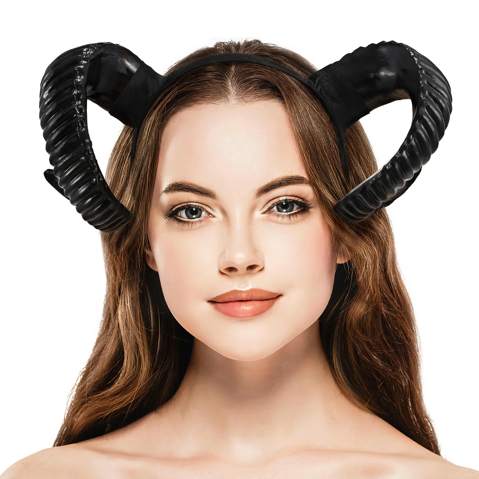 

Horn Headband Sheep Horns Hairhoop Gothic Headwear Photo Prop for Halloween Costume Cosplay Parties