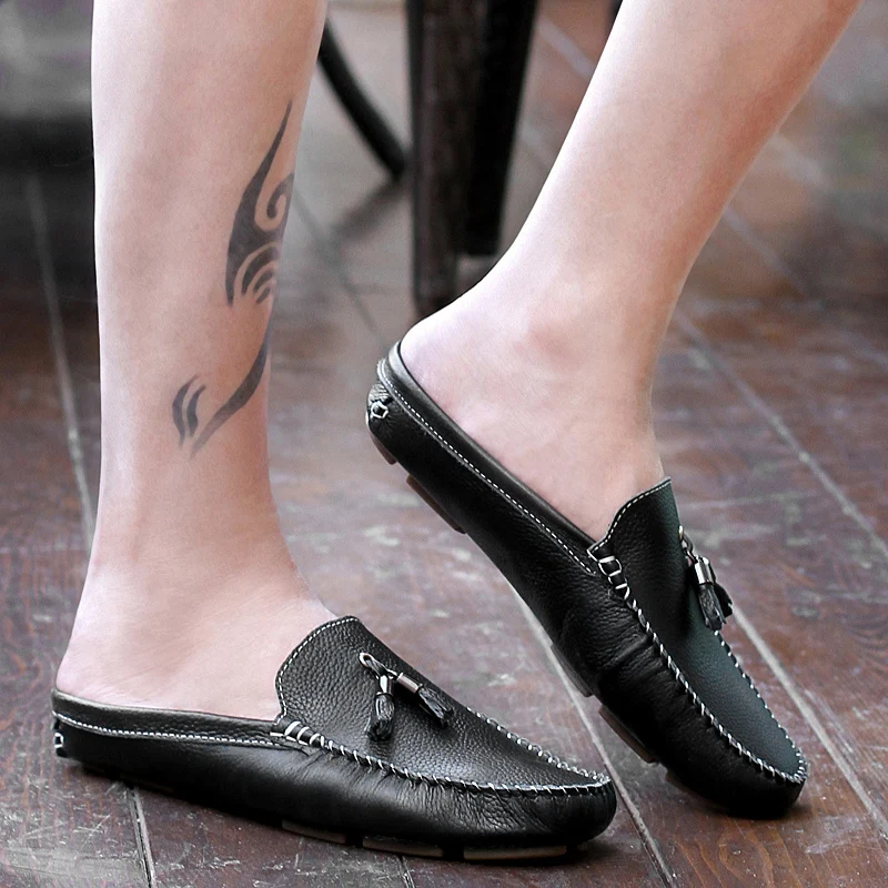 Роскошные Дизайнерские мужские полуботинки повседневные босоножки летняя