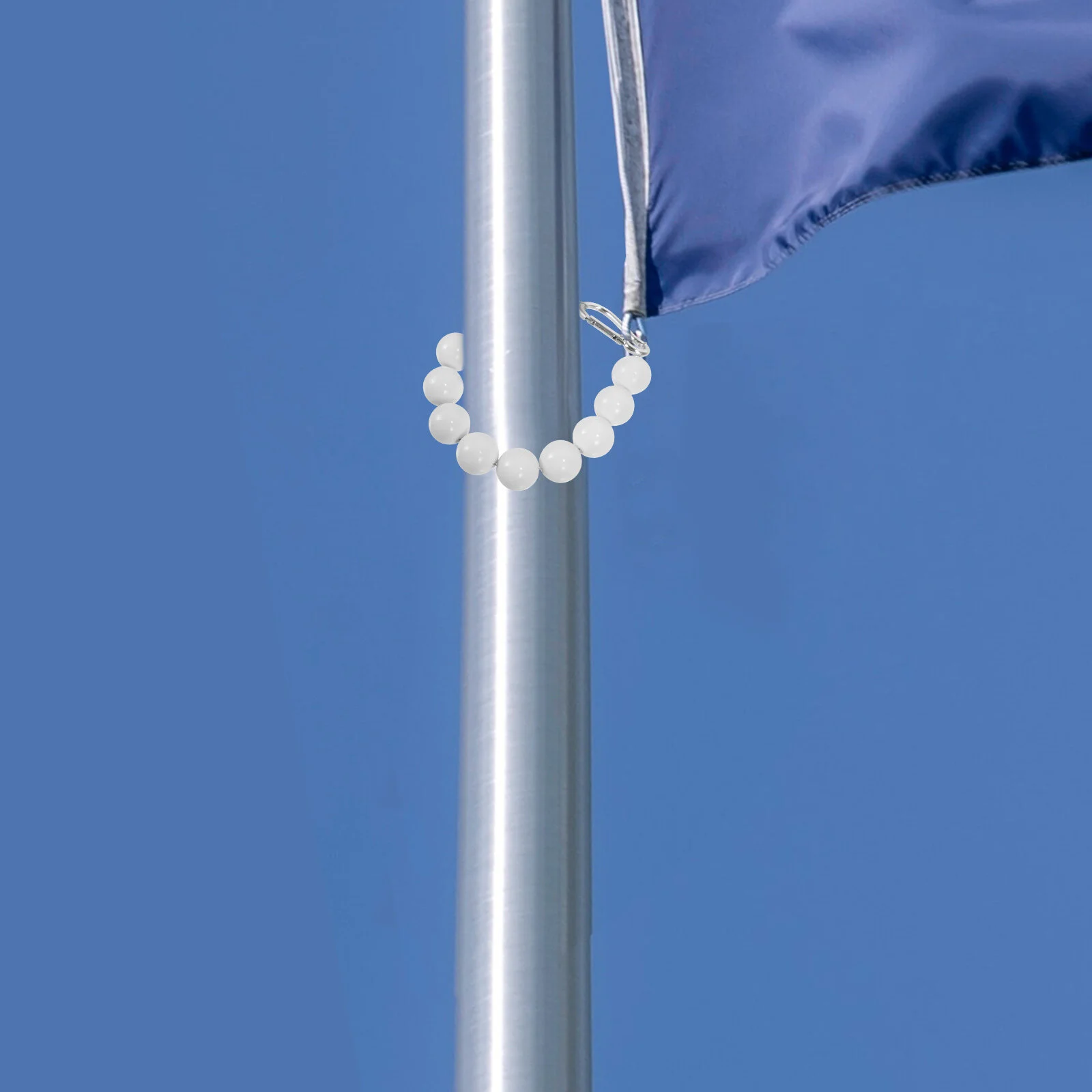 

Outdoor Flags Flagpole Retaining Ring Retainer Soft Rope 13x13cm White Acrylic Bead Beaded