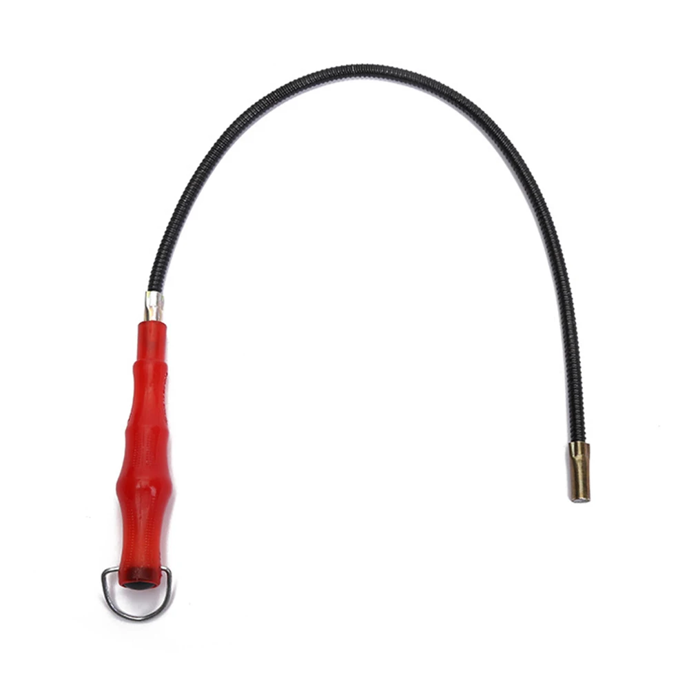 

55cm Flexible Magnetic Pickup Tool Bendable Metal Grabber Hand Tool Spring Magnet Suction Bar Red Plastic Handle