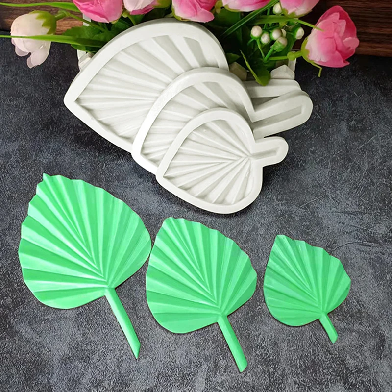 

New Fan Shape Silicone Mold DIY Cake Baking Decoration Leaf Chocolate Mold