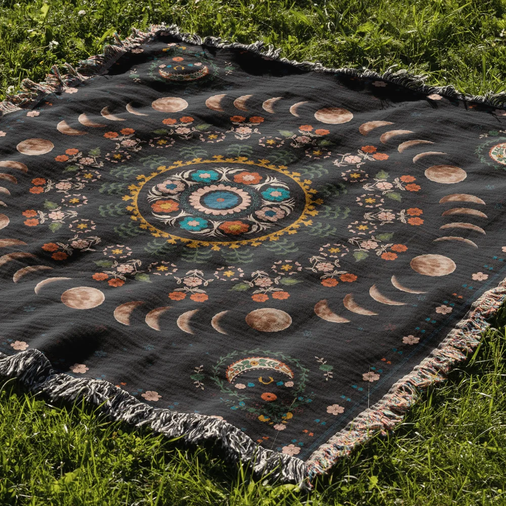 

Picnic Blanket Eclipse Bohemian Blanket Nap Blanket Sofa Cover Blanket Outdoor Camping Blanket Multifunctional Blanket