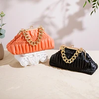 2022 factory lowest price latest spring retro simple bag chain solid color single shoulder hand bags