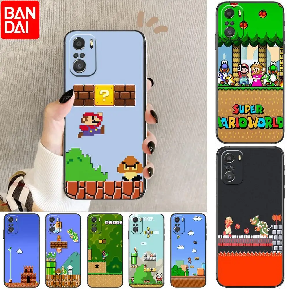 

Super Mario Retro games For Xiaomi Redmi Note 10S 10 9T 9S 9 8T 8 7S 7 6 5A 5 Pro Max Soft Black Phone Case