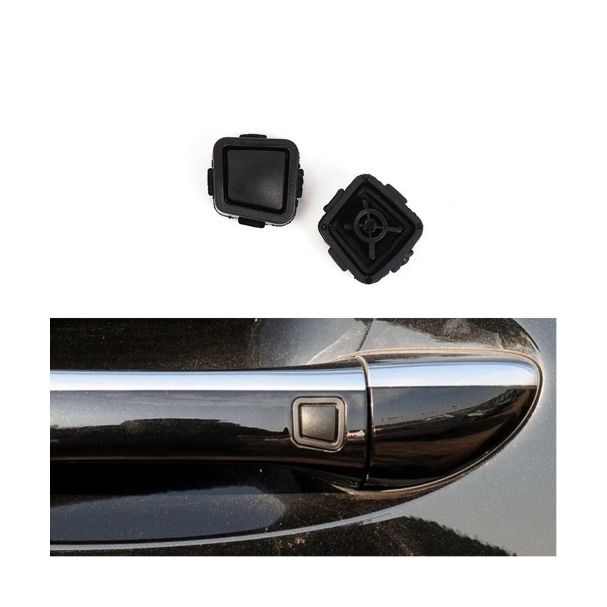 

Бесключевая ручка входной двери сенсорная кнопка резиновая крышка для Mercedes Benz W164 W251 R GL ML класс R300 ML320 (справа)