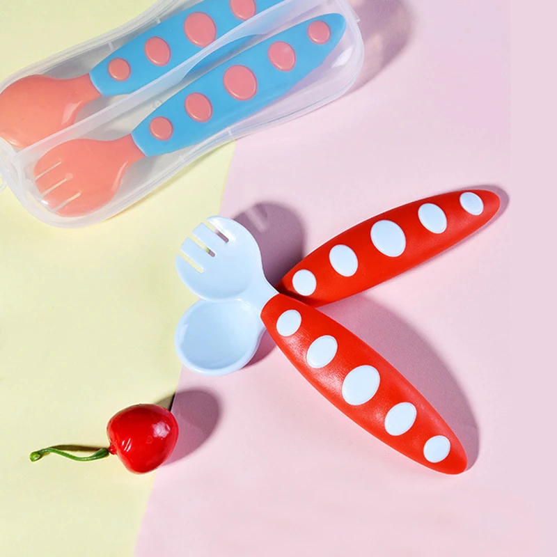 

Silicone Soft Spoon Baby Learning To Eat Tableware Training Feeding Spoon New Fork Tableware Set Baby Items Accessories Kids